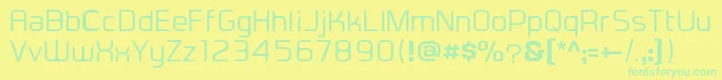 Eadesignerregular Font – Green Fonts on Yellow Background