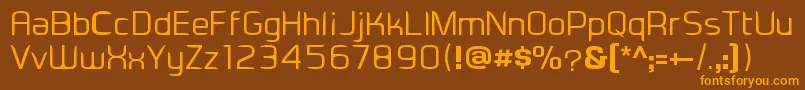 Eadesignerregular Font – Orange Fonts on Brown Background