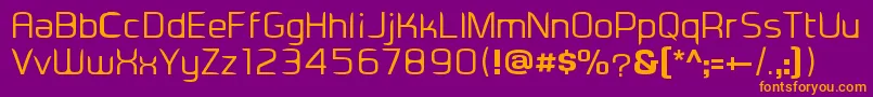 Eadesignerregular Font – Orange Fonts on Purple Background
