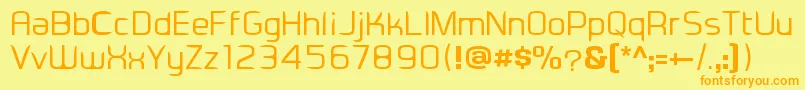 Eadesignerregular Font – Orange Fonts on Yellow Background