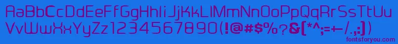 Eadesignerregular Font – Purple Fonts on Blue Background