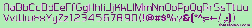 Eadesignerregular Font – Purple Fonts on Green Background