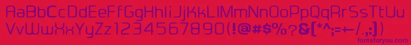 Eadesignerregular Font – Purple Fonts on Red Background