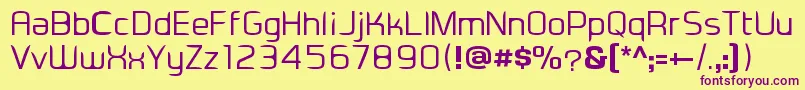 Eadesignerregular Font – Purple Fonts on Yellow Background