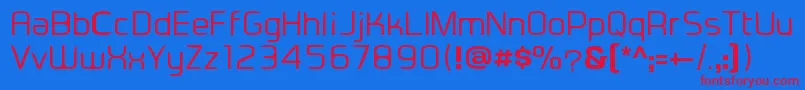 Eadesignerregular Font – Red Fonts on Blue Background