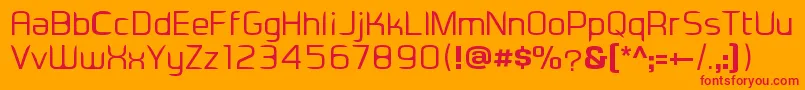 Eadesignerregular Font – Red Fonts on Orange Background