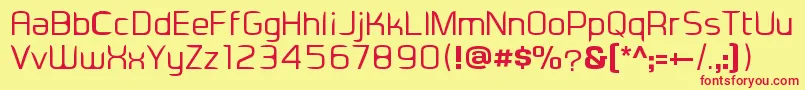 Eadesignerregular Font – Red Fonts on Yellow Background