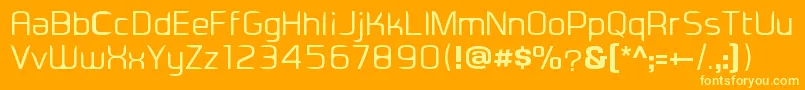 Eadesignerregular Font – Yellow Fonts on Orange Background