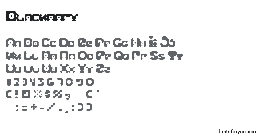 Schriftart Blackmary – Alphabet, Zahlen, spezielle Symbole