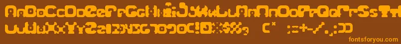 Blackmary Font – Orange Fonts on Brown Background