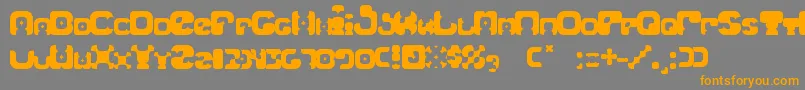 Blackmary Font – Orange Fonts on Gray Background