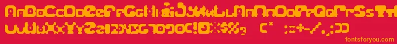 Blackmary Font – Orange Fonts on Red Background