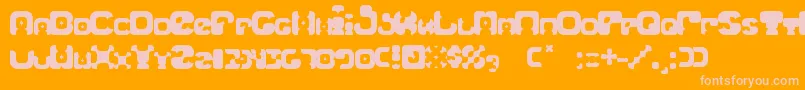 Blackmary Font – Pink Fonts on Orange Background