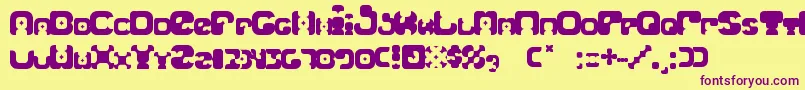 Blackmary Font – Purple Fonts on Yellow Background