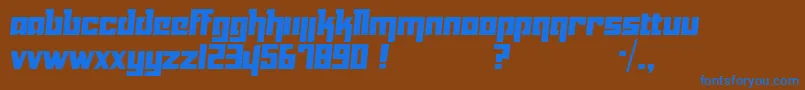 Yukari Font – Blue Fonts on Brown Background