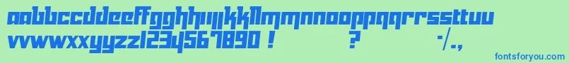 Yukari Font – Blue Fonts on Green Background