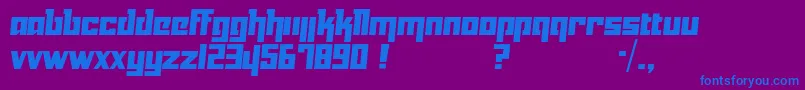 Yukari Font – Blue Fonts on Purple Background