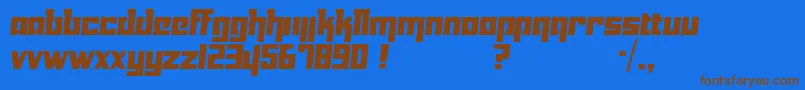 Yukari Font – Brown Fonts on Blue Background