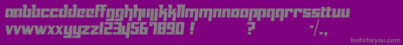 Czcionka Yukari – szare czcionki na fioletowym tle