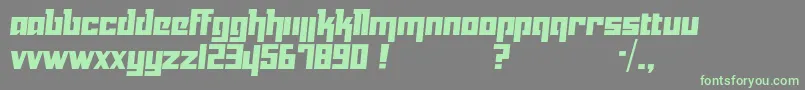 Yukari Font – Green Fonts on Gray Background