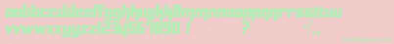 Yukari Font – Green Fonts on Pink Background