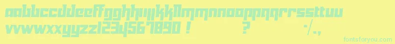 Yukari Font – Green Fonts on Yellow Background