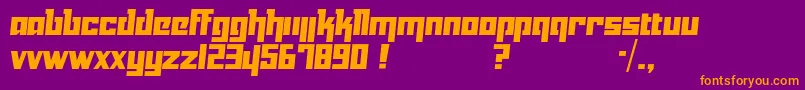 Yukari Font – Orange Fonts on Purple Background