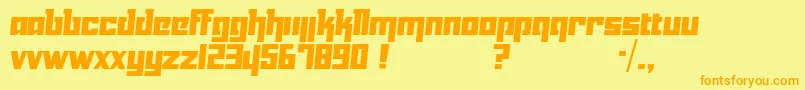 Yukari Font – Orange Fonts on Yellow Background