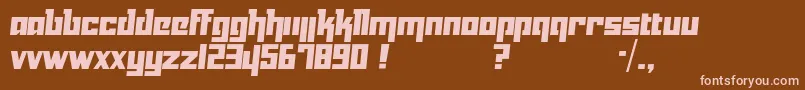 Yukari Font – Pink Fonts on Brown Background