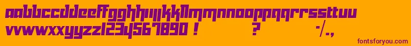 Yukari Font – Purple Fonts on Orange Background