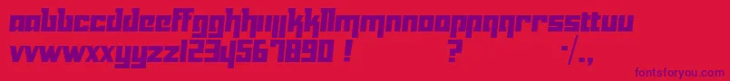 Yukari Font – Purple Fonts on Red Background