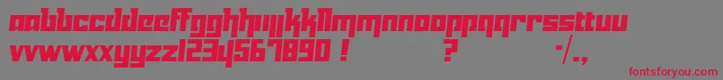 Yukari Font – Red Fonts on Gray Background