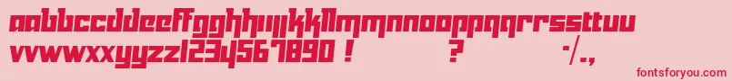 Yukari-Schriftart – Rote Schriften auf rosa Hintergrund
