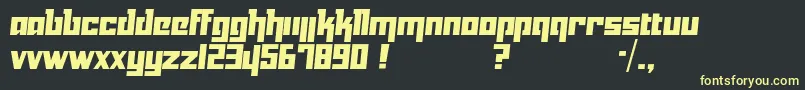 Yukari Font – Yellow Fonts on Black Background