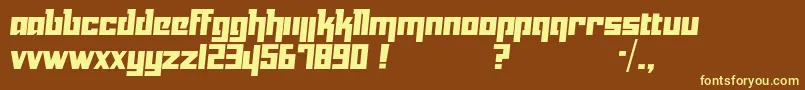 Yukari Font – Yellow Fonts on Brown Background