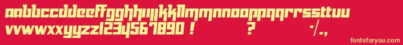 Yukari Font – Yellow Fonts on Red Background