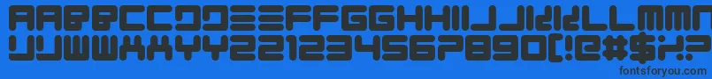 Quickfyr Font – Black Fonts on Blue Background