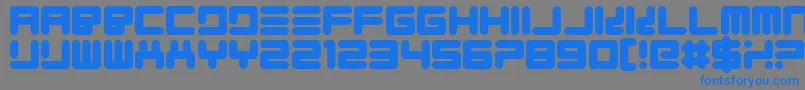 フォントQuickfyr – 灰色の背景に青い文字