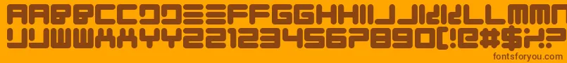 Quickfyr Font – Brown Fonts on Orange Background