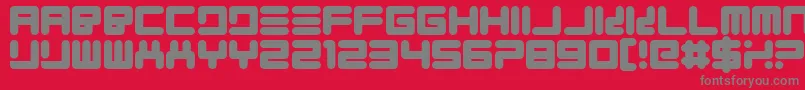 Quickfyr Font – Gray Fonts on Red Background