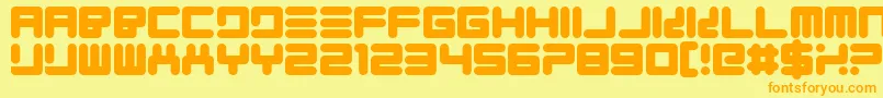 Quickfyr Font – Orange Fonts on Yellow Background