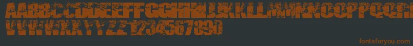 Destruccion Font – Brown Fonts on Black Background