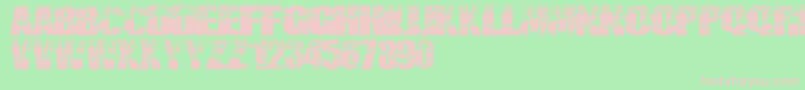 Destruccion Font – Pink Fonts on Green Background