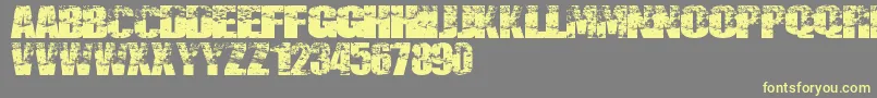 Destruccion Font – Yellow Fonts on Gray Background