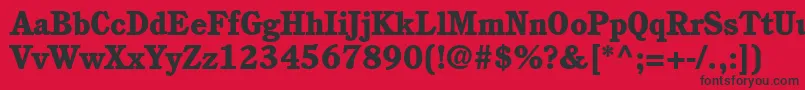 PerspectiveBlackSsiNormal Font – Black Fonts on Red Background