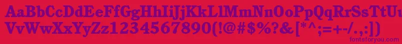 PerspectiveBlackSsiNormal Font – Purple Fonts on Red Background