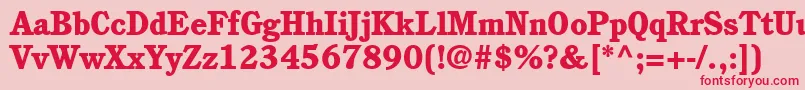 PerspectiveBlackSsiNormal Font – Red Fonts on Pink Background