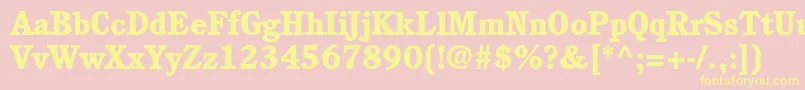 PerspectiveBlackSsiNormal Font – Yellow Fonts on Pink Background