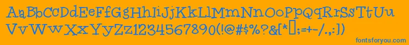 Idolwild Font – Blue Fonts on Orange Background