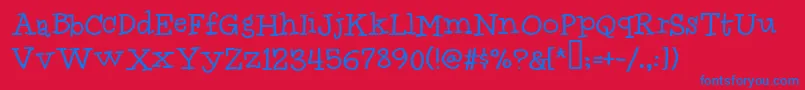 Idolwild Font – Blue Fonts on Red Background